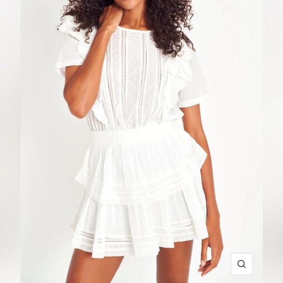 LoveShackFancy Natasha dress white size M. Excellent condition, worn once. - Picture 3 of 14